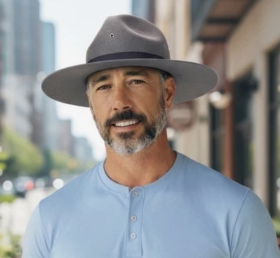 Stratton 4 Point Style  Gray Trooper Felt Hat Size 6 3/4. X long Excellent - Image 1 of 4