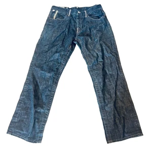 Parish Jeans Button Fly Metal Studs 5-Button Fly Denim Mens Sz.36 Skater Baggy - Picture 1 of 12