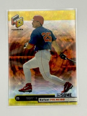 1999 Upper Deck HoloGrFX - Rafael Palmeiro AuSOME Variation Rangers Baseball - Image 1 of 3