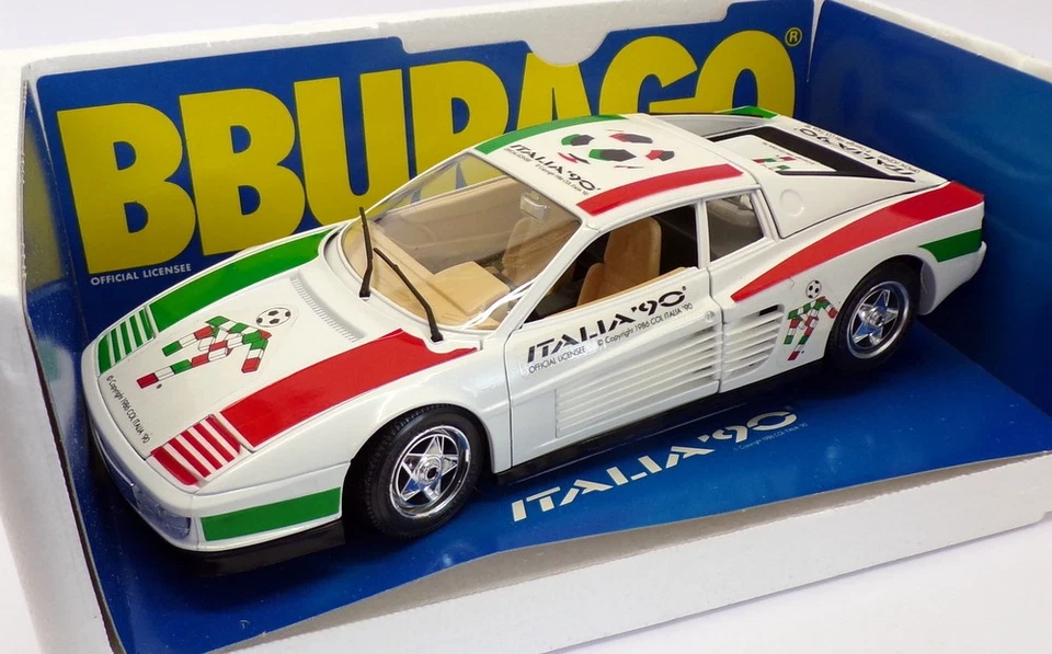 Burago 1/18 Scale Diecast 3019 Ferrari Testa Rossa 1984 'Italia 90' Model Car - Image 1 of 3