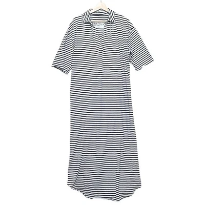 WOMENS FRANK & EILEEN EMMA FRENCH STRIPE POPOVER HENLEY MAXI DRESS SIZE XL - Image 1 of 4