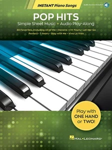 Pop Hits - Instant Piano Songs: Simple Sheet Music + Audio Play-Along (English) - Picture 1 of 1