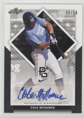 2016 Leaf Perfect Game National Showcase Black /50 Cole McNamee #BA-269 Auto - Image 1 of 2