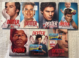 DVD DEXTER 7 SEASONS COMPLETE SERIES ALL NEW SEALED EXCEPT SEASON 5 - Picture 1 of 2
