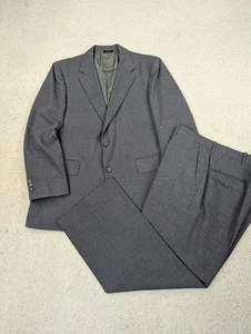 Traje Para Hombres 40S 35x27 Gris Rayas Lana 2 Piezas Chaqueta Pantalones Conjunto De Colección EE. UU. - Imagen 1 de 19