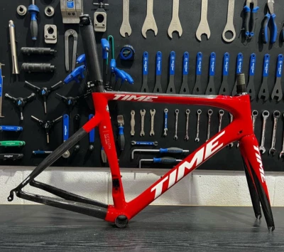 TIME SCYLON Carbon Aero Road Bicycle Frameset Rim Brake Size Small Red - Image 1 of 4