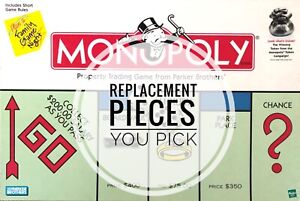 Monopoly Replacement Pieces and Parts 1999 - Choose What You Need for Your Game