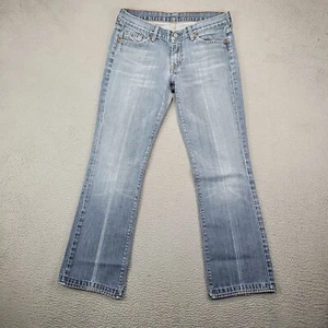 7 For All Mankind Jeans Damen 29 Bootcut Medium Wash Distressed Denim Freizeit - Bild 1 von 13