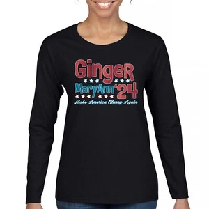 Ginger MaryAnn 24 Make America Classy Again Women's Long Sleeve T-shirt Classic - Picture 1 of 50