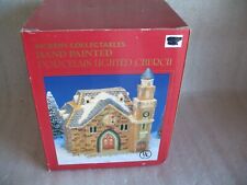 1993 Dickens Collectables Hand Painted Porcelain Lighted Church Original