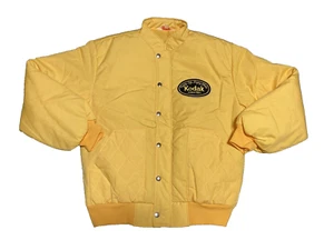 Kodak Color Film Jacket Size L Yellow Made In Japan Polyester Vintage 90s Camera - Picture 1 of 21