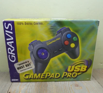 Vintage Gravis GamePad Pro USB PC Game Controller 2001 Joystick Black 42111 - Image 1 of 4