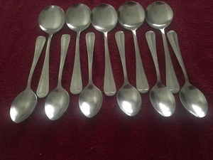 5 Stanley Roberts Rogers JEFFERSON MANOR Round Soup Spoons 6½" + 6 Teaspoons - Picture 1 of 2