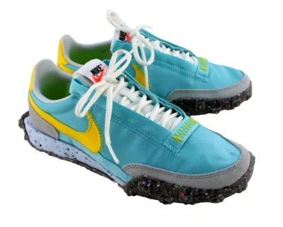 NIKE Waffle Racer Crater Size 9.5 Bleached Aqua Women Running Sneaker MSRP $230 - Image 1 of 4
