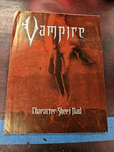 Vampire The Requiem Character Sheet Pad White Wolf unused out of shrink - Picture 1 of 3