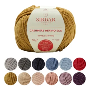 Sirdar Knitting Wool Yarn Cashmere Merino Silk DK Double Worsted Crochet 8 Ply - Picture 1 of 21