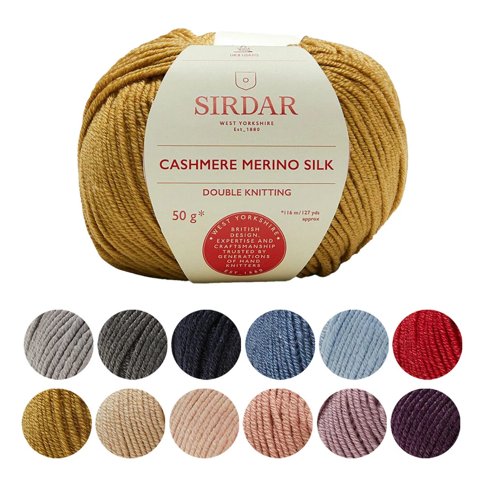 Sirdar Knitting Wool Yarn Cashmere Merino Silk DK Double Worsted Crochet 8 Ply - Image 1 of 4