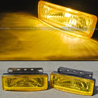 For Edge 5 x 1.75 Square Yellow Driving Fog Light Lamp Kit W/ Switch & Harness - Image 1 of 2