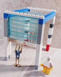 LEGO Garage Build RV SWAT Post Bay Fire Truck Bas Door Roll Up Clear  6 City - Picture 1 of 3
