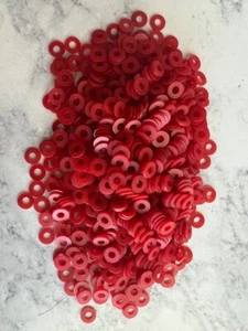 Arandela espaciadora plana de nailon de plástico rojo M4 1000 piezas M4x9x1 - Imagen 1 de 3