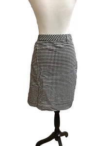 Talbots Woman Plus Size Denim Skirt - Black White Checked, Size 20W, Waist 42" - Picture 1 of 4