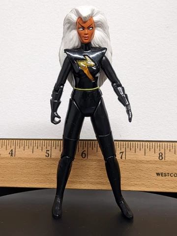 Storm X-Men Series 1 Black Costume Power Glow ToyBiz Marvel 1991 Loose Cover