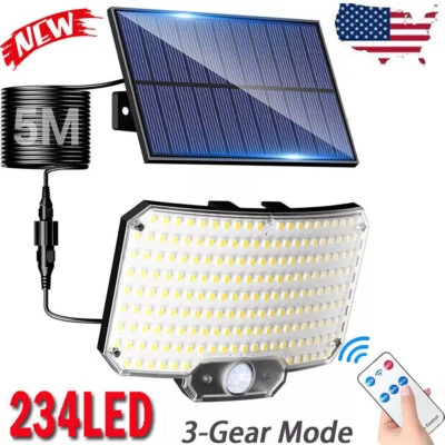 9900000lm LED Solar Street Lights Security Flood Lamp Motion Sensor Outdoor Wall - Image 1 of 4