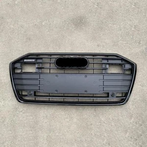Black Strip With ACC Hole Front Bumper Grille For Audi A6 S6 C8 2019-2023 - Picture 1 of 4