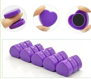 30er Set Magnete Herzform, 2,6 x 3 cm, lila, neu - Bild 1 von 1