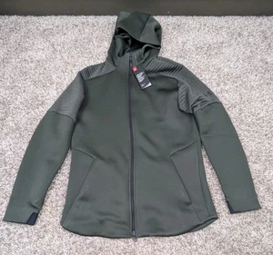 NEW Under Armour Hoodie Sweatshirt Mens Large Green Performance Fitted Full Zip - Picture 1 of 7