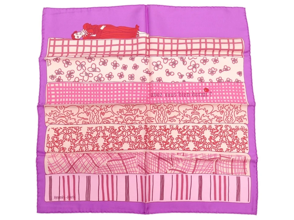 NUEVO PAÑUELO HERMES GAVROCHE HAS DORMIDO BIEN SEDA ROSA CARRO 45 BUFANDA... - Imagen 1 de 1