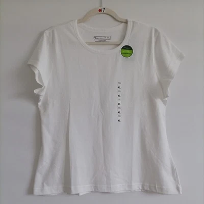 全新带标签 Technology By Tek Gear 女式白色吸湿排汗运动服上衣 XL 码 — 第 1/4 张图片