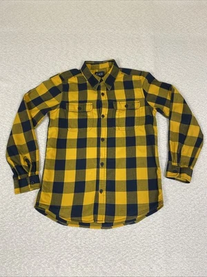 Botão xadrez xadrez azul e amarelo para baixo Children’s Place Child Boys L10-12 - Imagem 1 de 4