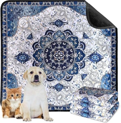 Washable Puppy Pee Pads for Dogs with Pheromones (Bohem 18" X24" 2 Pack), Traini - Image 1 of 4