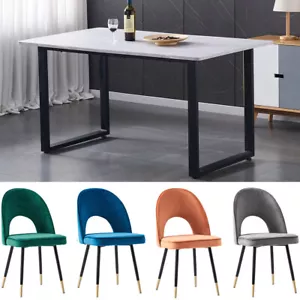 Solid Wood Dining Table and 4 Chairs Set Home Kitchen Furniture 4 Colours - Picture 1 of 35