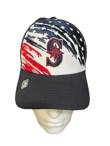 Seattle Mariners New Era 39Thirty MLB 4th of July Hat Cap Medium/Large~NWT - Picture 1 of 8