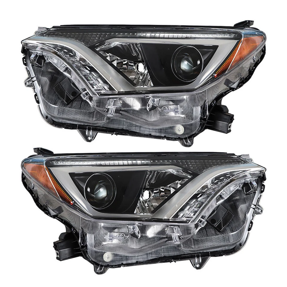 Headlights Halogen Type For 2016 2017 2018 Toyota Rav4 Left+Right Side Headlamps - Image 1 of 4