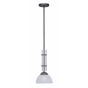 Forte Lighting 1 Light Mini pendant, Antique Bronze, White Glass- 2700-01-32 - Picture 1 of 1
