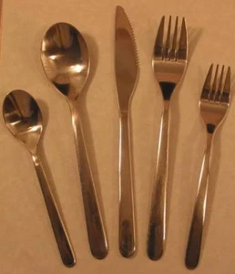 Ikea, Fornuft Pattern, Stainless, 5 Piece Place Setting, 2008 - Picture 1 of 3