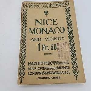 1912 Nice Monaco and Vicinity Diamant-Guide Books English Book with Maps - Picture 1 of 9