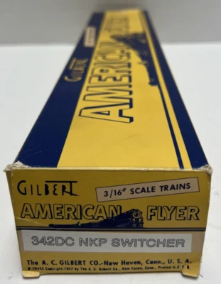 AMERICAN FLYER 342 DC NKP SWITCHER REPRODUCTION EMPTY BOX - Image 1 of 4