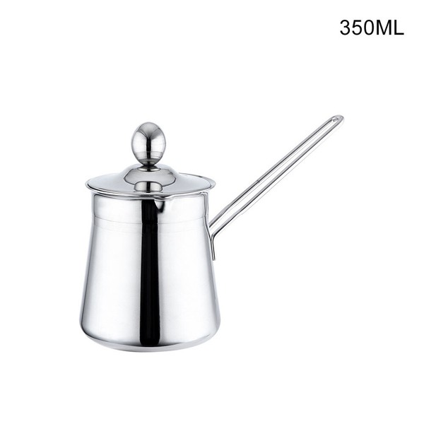 Professional Coffee Pot Stainless Steel Long Handle Milk Frothing With Lid Photo Related