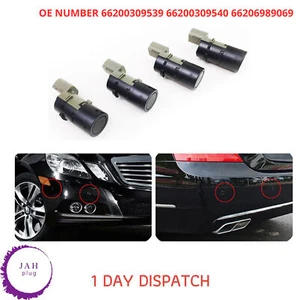 PARKING SENSOR 4x BLACK FRONT REAR FOR BMW E39 E46 E60 E61 E65 E66 X3 E83 E53 - Picture 1 of 13