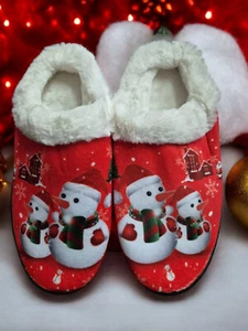 Hausschuhe Puschen Pantoffeln warm Kunstpelz Plüsch Weihnachten 1 versch Größen - Bild 1 von 1