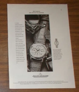 Seltene Werbung vintage Jaeger-LeCoultre ODYSSEUS Uhr - Die neuen Klassiker 1990 - Picture 1 of 1