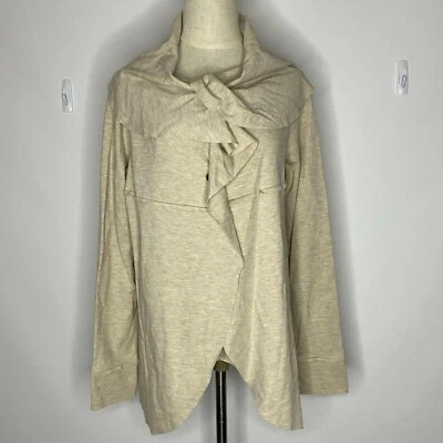 Suéter Kensie Mujer L Cierre Frontal Cárdigan Suéter Beige Manga Larga Foto 1 de 4