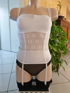 ANDRES SARDA GUEPIERE SANS ARMATURE TAILLE 95C MODELE BOURDAIN COULEUR BLANC - Picture 1 of 3