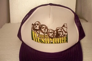 Mount Rushmore Foam Mesh Trucker Snapback Hat Nissin Purple White SD  - Picture 1 of 7