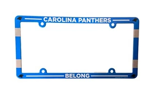 Carolina Panthers Belong Football NFL  Plastic License Plate Car Truck Tag Frame - Picture 1 of 1