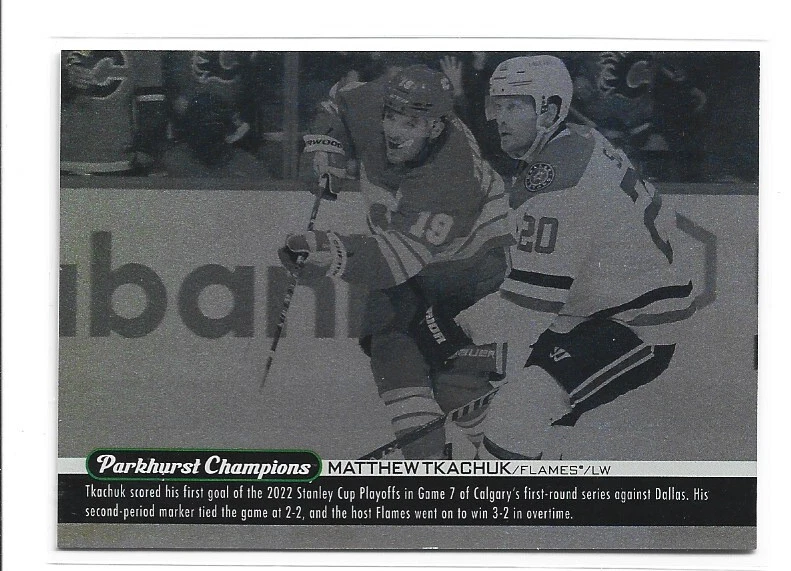 22-23 UD Parkhurst Champions Wire Image Gold Matthew Tkachuk WI-11 - Image 1 of 1